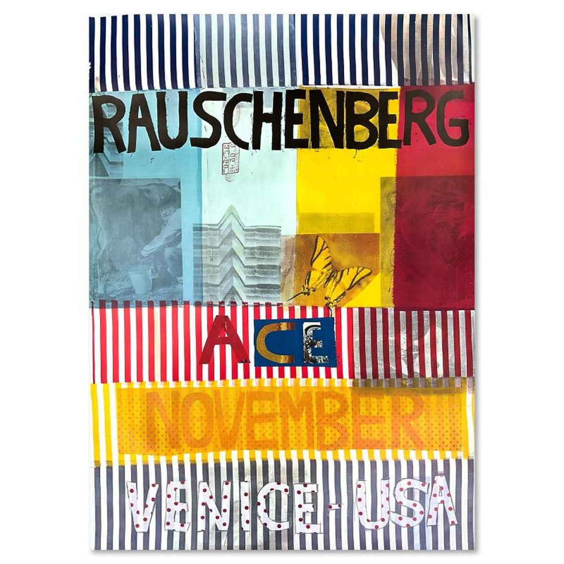Robert Rauschenberg (1925-2008), Vintage Poster (36.5" x 50") from 1977 with Letter of Authenticity. (1 of 2)