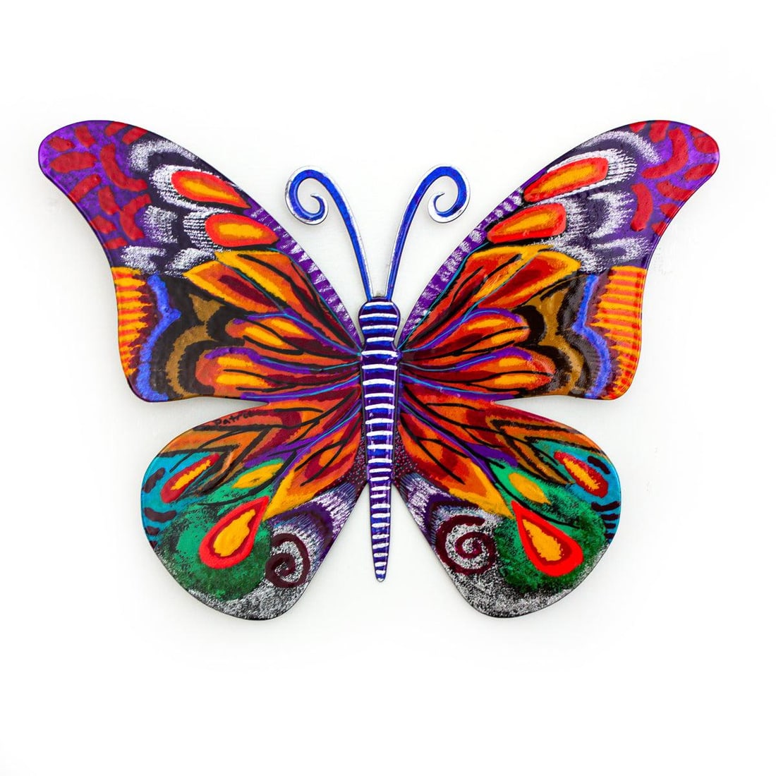Patricia Govezensky- Original Painting on Cutout Steel "Butterfly ": Artist: Patricia Govezensky. Medium: Original Painting on Cutout Steel. Title: Butterfly . Size: 8.5" x 12". Signature: Hand Signed by the artist. Certificate of Authenticity: From the publisher. Refe