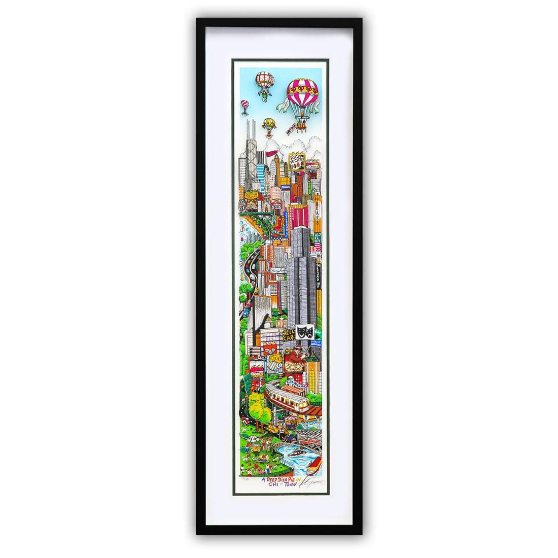 Charles Fazzino- 3D Construction Silkscreen Serigraph "A DEEP DISH PIE…IN CHI-TOWN" (1 of 2)