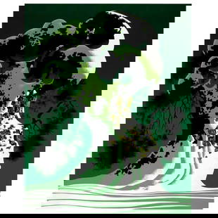 Eyvind Earle (1916-2000), "Snow Covered Bonsai" Limited Edition Serigraph on Paper; Numbered & Hand: Snow Covered Bonsai is a limited edition serigraph on paper by Eyvind Earle (1916-2000). The piece is numbered, hand-signed by the artist, and accompanied by a certificate of authenticity. Measures