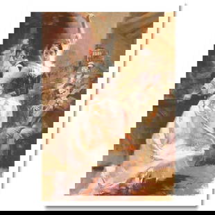 Pino (1939-2010), "Dancing In Barcelona" Hand Signed Limited Edition with Certificate of: Dancing In Barcelona is a limited edition giclee on paper by Pino (1939-2010), numbered and hand signed by the artist. Includes Certificate of Authenticity. Measures approximately 22" x 16" (image).