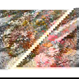 Royo, "Adorando La Mesa" Limited Edition Artist's Proof on Clay-Board (29" x 36"), Numbered 38/40: Adorando La Mesa is a limited edition artist's proof on clay-board by Royo, numbered 38/40 and hand signed by the artist. Includes Letter of Authenticity. Measures approx. 29" x 36" (image).