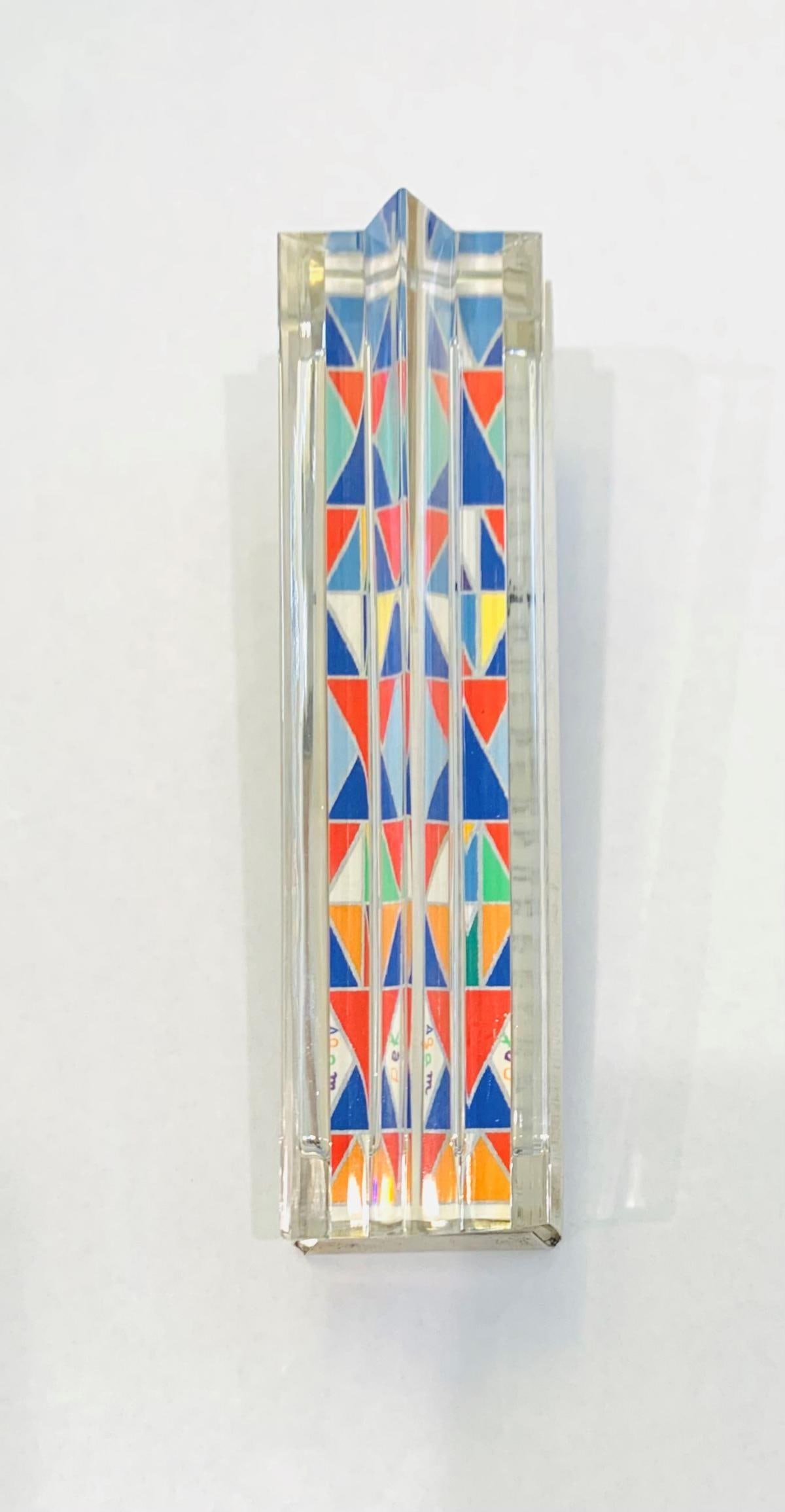 Yaacov Agam- Crystal and Sterling Silver Mezuzah (1 of 5)