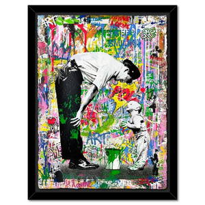 Mr. Brainwash, "Not Guilty" Framed Mixed Media Original, Hand Signed with Certificate of