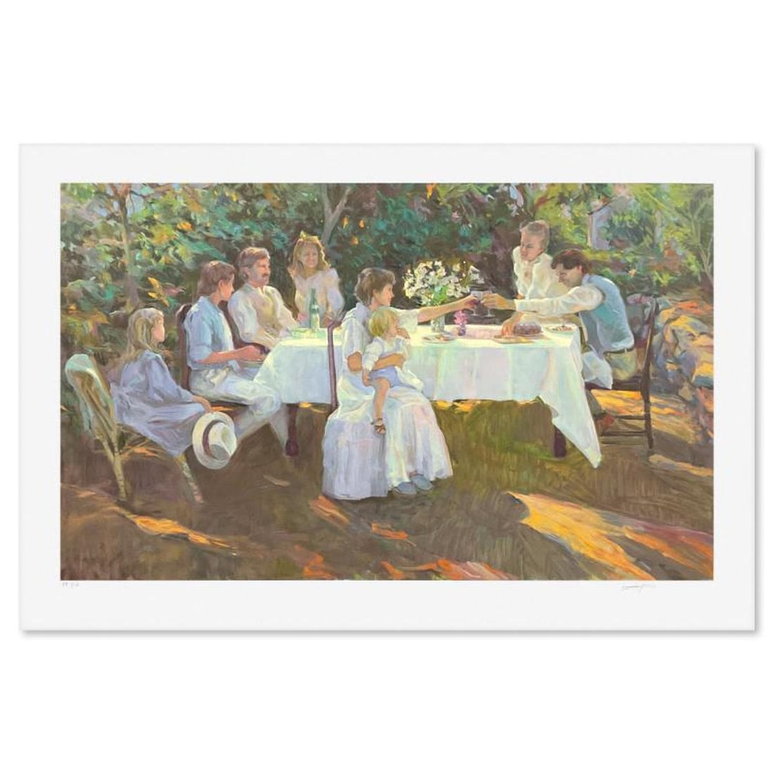 Don Hatfield, "Family Reunion" Limited Edition Printer's Proof Serigraph, Numbered 1/10 and Hand: Family Reunion is a limited edition printer's proof serigraph on paper by Don Hatfield, numbered 1/10 and hand signed by the artist. Includes Letter of Authenticity. Measures approx. 29.5" x 44.5" (bo