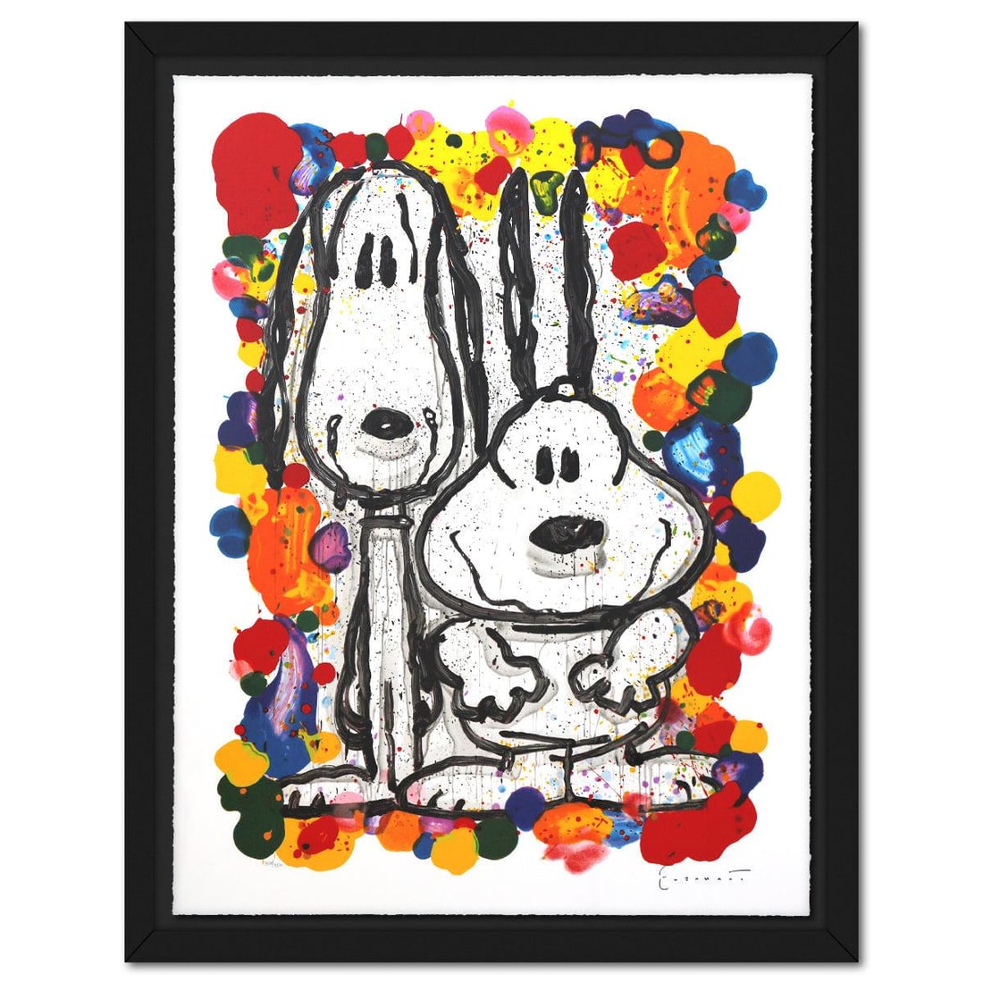Tom Everhart- Hand Pulled Original Lithograph "Wait Watchers": Artist: Tom Everhart. Medium: Hand Pulled Original Lithograph. Title: Wait Watchers. Size: 40" x 30". Measures approx. 44" x 35" (framed). Signature: Hand signed and numbered. Certificate of Authentic