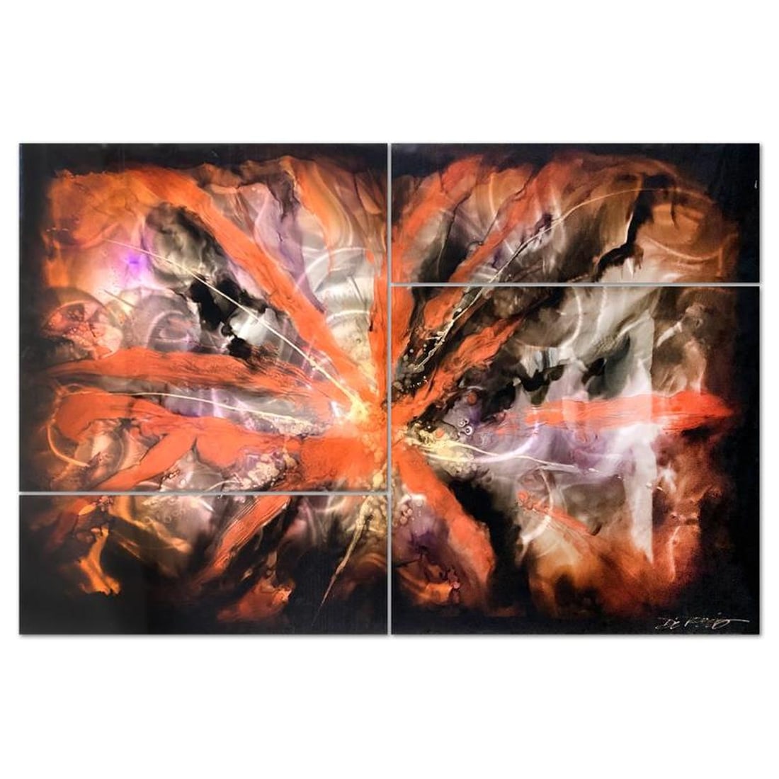 Chris DeRubeis, "Balance Muted Tones" Original Mixed Media on Metal Panel (45" x 68"), Hand Signed (1 of 2)