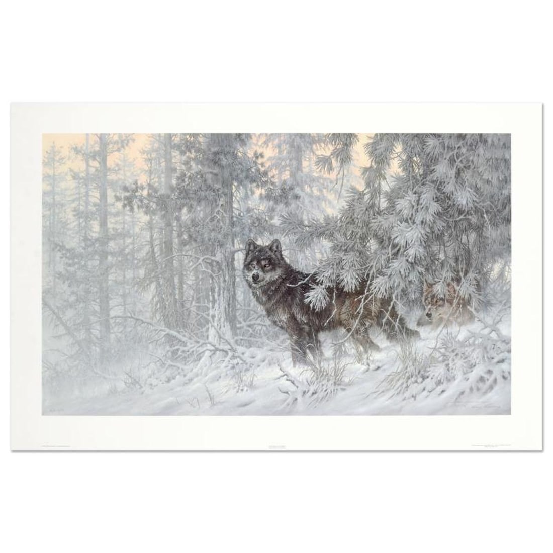 Larry Fanning (1938-2014), "Phantom of the North - Wolf" Limited Edition Lithograph, Numbered and (1 of 3)