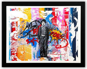 Mr. Brainwash- Original Mixed Media on Deckled Edge Paper "Gold Rush" (1 of 5)
