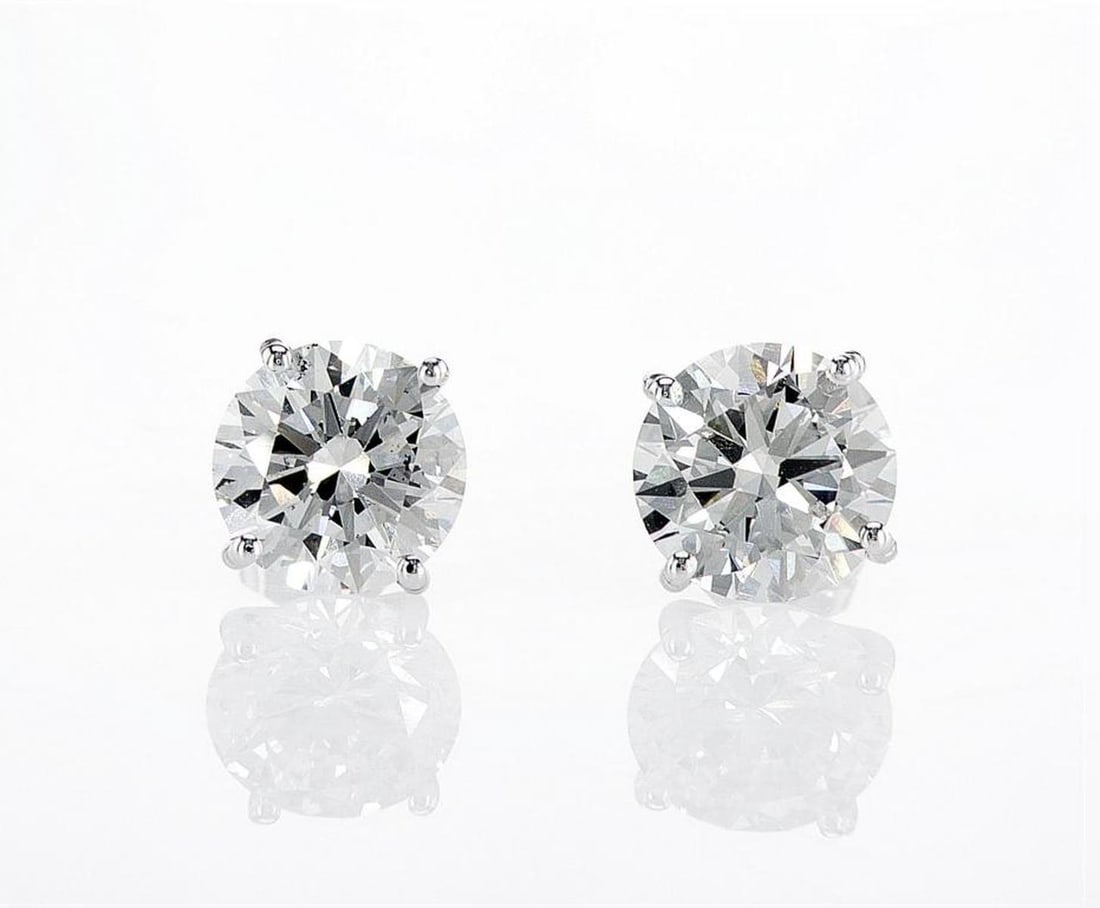 14kt White Gold 5.1ctw Diamond Earrings (1 of 2)