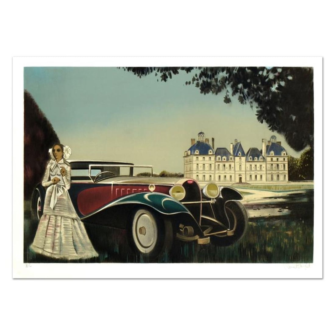 Robert Vernet Bonfort, "The Car" Limited Edition Lithograph, Numbered and Hand Signed. (1 of 1)