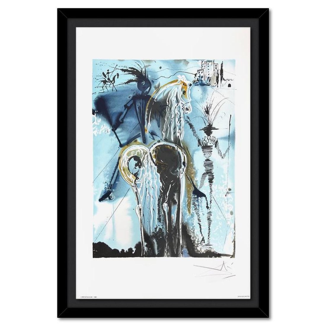 Salvador Dali (1904-1989), "Don Quichotte" Framed Limited Edition Lithograph (1983), Plate Signed (1 of 2)