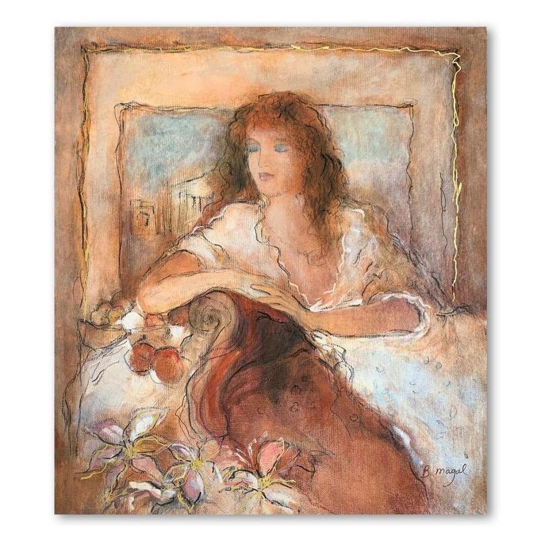 Batia Magal, "Eternal Moment" Hand Signed Limited Edition Serigraph on Paper with Letter of (1 of 2)