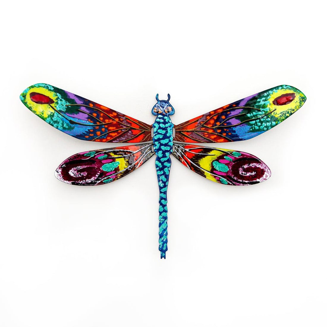 Patricia Govezensky- Original Painting on Cutout Steel "Dragonfly": Artist: Patricia Govezensky. Medium: Original Painting on Cutout Steel. Title: Dragonfly. Size: 7.5" x 12". Signature: Hand Signed by the artist. Certificate of Authenticity: From the publisher. Refer