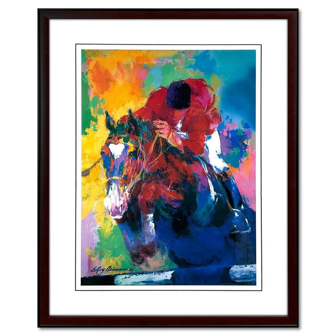 Leroy Neiman (1921-2012), "United States Equestrian Team: Riding for America, Los Angeles 1984" (1 of 2)