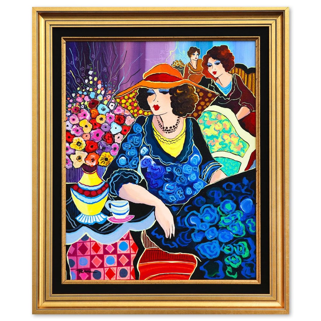 Patricia Govezensky- Original Acrylic on Canvas "Beyond the Visible": Artist: Patricia Govezensky. Medium: Original Acrylic on Canvas. Title: Beyond the Visible. Size: 20" x 16". Measures approx. 25" x 21" (framed). Signature: Hand signed by the artist. Certificate of A