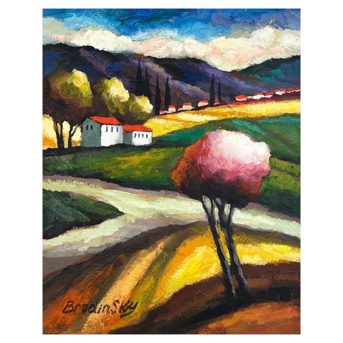 Slava Brodinsky Hand Signed Original Painting on Canvas with Letter of Authenticity.: This is an original painting oil on canvas by Slava Brodinsky. Hand signed by the artist, this piece comes with a letter of authenticity. Measures approximately 24" x 20" (image). Reference#: 70103.