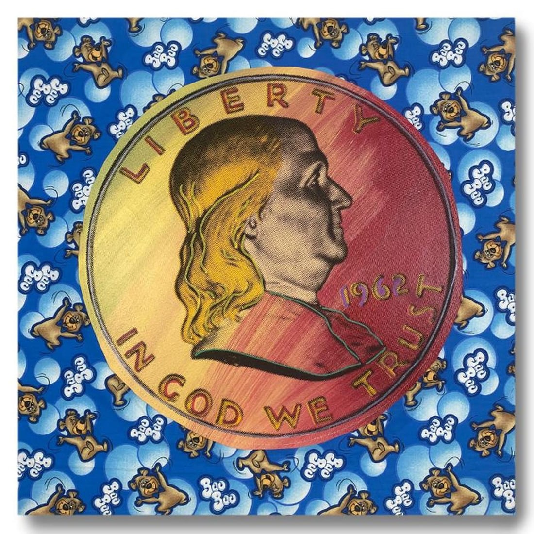 Steve Kaufman (1960-2010) "1962 Liberty Coin" Hand Signed and Numbered Limited Edition Hand Pulled (1 of 2)