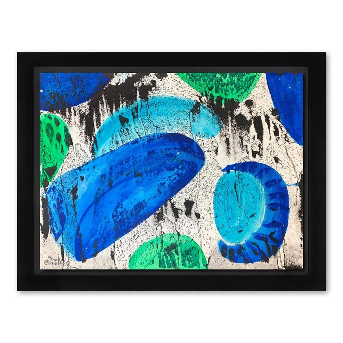 Jenik Cook, Framed Original Acrylic Painting, Hand Signed, Letter of Authenticity.: This is an original acrylic painting on paper by Jenik Cook. Hand signed by the artist, it includes Letter of Authenticity. This piece comes from the artist's personal collection. Measures approximate