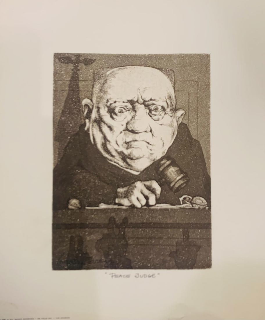 Charles Bragg - Lithograph on paper "Peace Judge" (1 of 1)