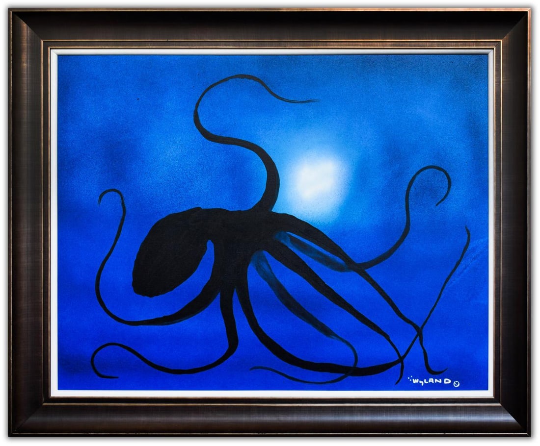 Wyland- Original Painting on Canvas "Octopus" (1 of 3)