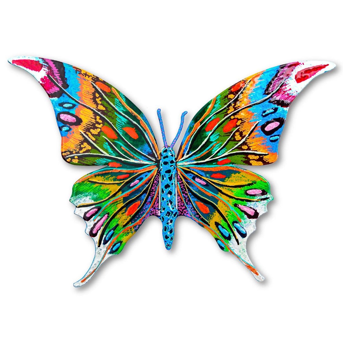 Patricia Govezensky- Original Painting on Cutout Steel "Butterfly": Artist: Patricia Govezensky. Medium: Original Painting on Cutout Steel. Title: Butterfly. Size: 5" x 8". Signature: Hand Signed by the artist. Certificate of Authenticity: From the publisher. Referenc