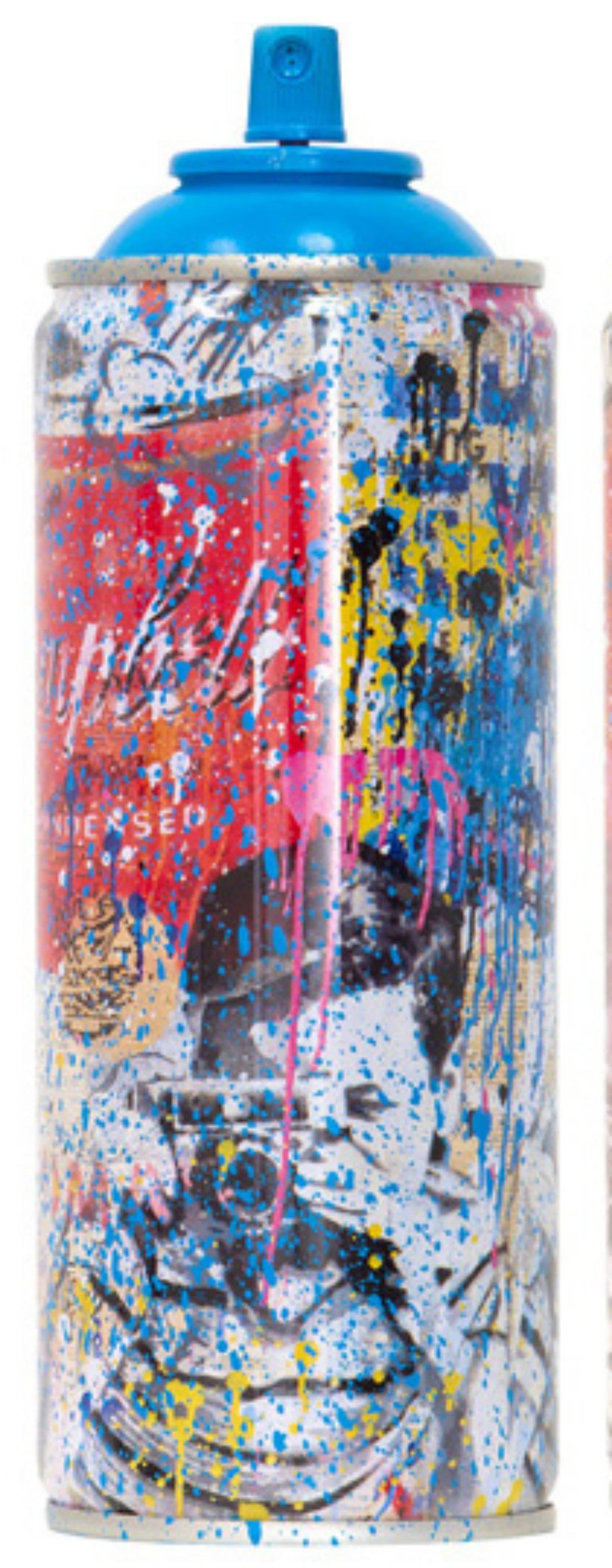 Mr. Brainwash- SPRAY CAN "SMILE[PORTRAIT], 2020": Artist: Mr. Brainwash. Medium: SPRAY CAN. Title: SMILE[PORTRAIT], 2020. Size: 7.5" x 2.5". Signature: Numbered and dated. Additional: Cans Include Case. Reference#: 14423.
