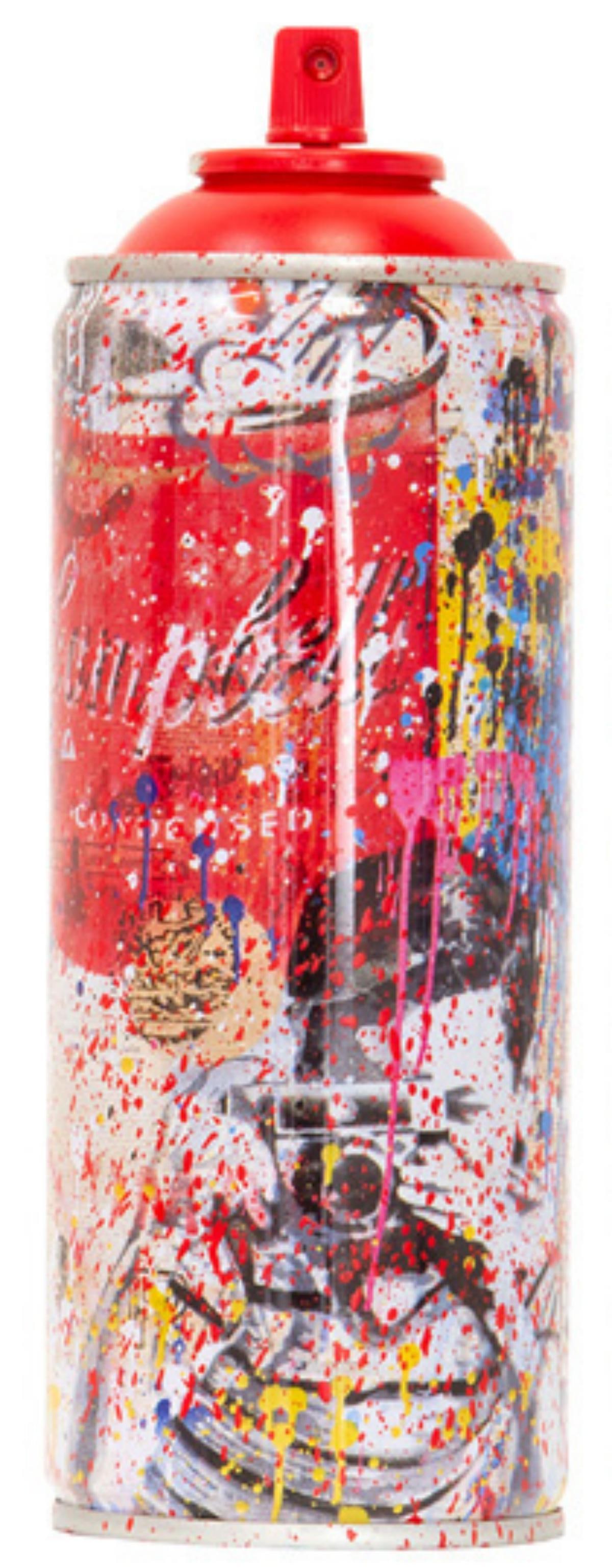 Mr. Brainwash- SPRAY CAN "SMILE[PORTRAIT], 2020": Artist: Mr. Brainwash. Medium: SPRAY CAN. Title: SMILE[PORTRAIT], 2020. Size: 7.5" x 2.5". Signature: Numbered and dated. Additional: Cans Include Case. Reference#: 14424.