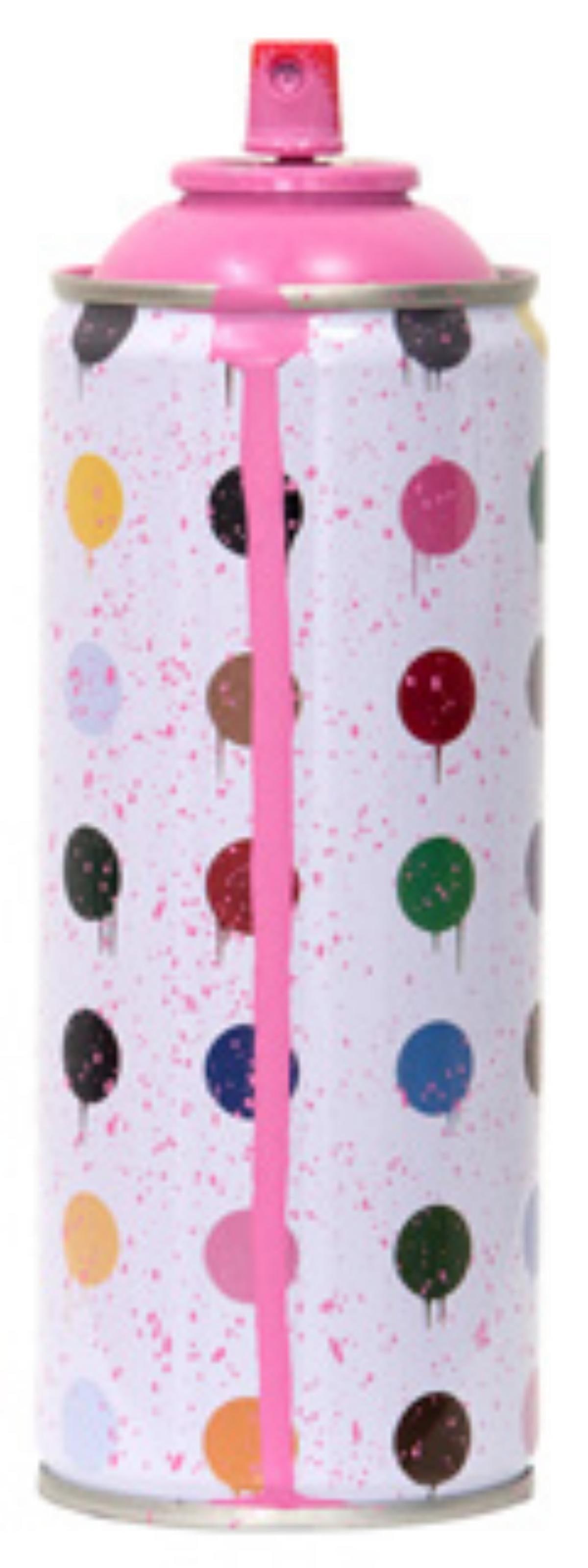 Mr. Brainwash- SPRAY CAN "HIRST DOTS, 2020": Artist: Mr. Brainwash. Medium: SPRAY CAN. Title: HIRST DOTS, 2020. Size: 7.5" x 2.5". Signature: Numbered and dated. Additional: Cans Include Case. Reference#: 14460.