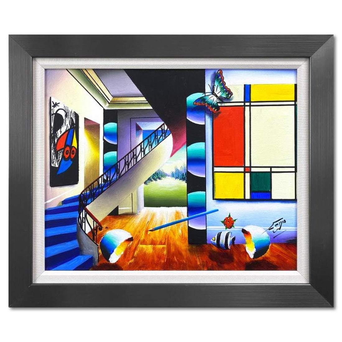 Ferjo, Framed Original Oil Painting on Canvas, Hand Signed with Letter of Authenticity: This is an original oil painting on canvas by Ferjo, hand signed by the artist. This piece comes custom framed. Includes Letter of Authenticity. Measures approx. 20.5" x 24.5" (frame), 15.5" x 19.5" (