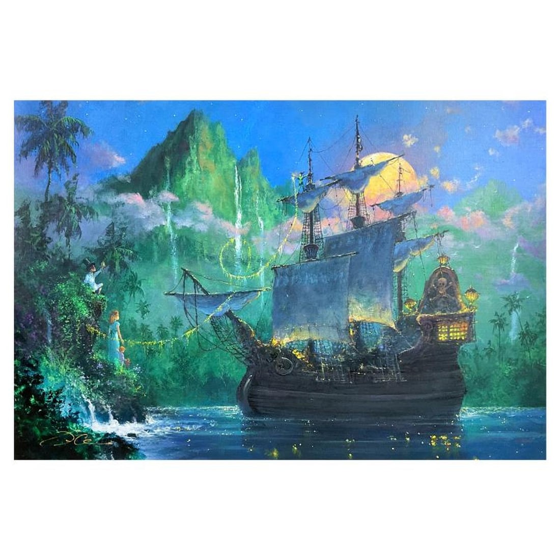 James Coleman, "Pan on Board" Limited Edition on Canvas from Disney Fine Art, Numbered and Hand (1 of 2)