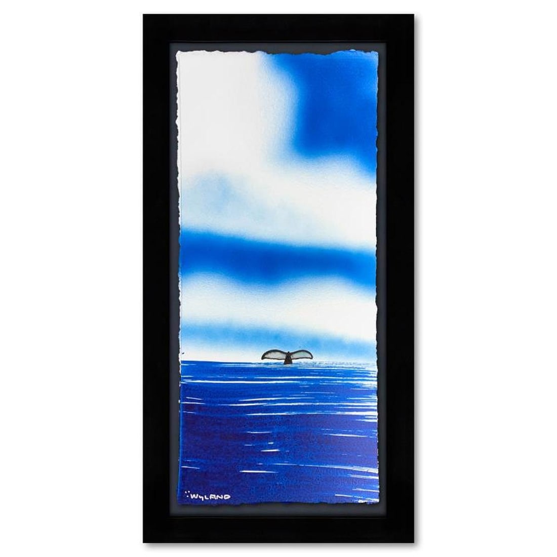 Wyland, "Fluke" Framed, Hand Signed Original Painting with Letter of Authenticity. (1 of 3)
