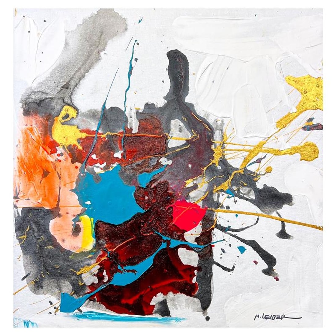 Moshe Leider, Original Painting on Canvas, Hand Signed with Letter of Authenticity. (1 of 2)