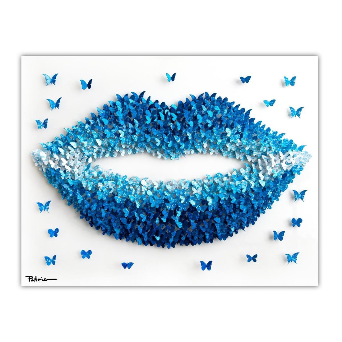 Patricia Govezensky- Original 3D Metal Art on Wood "Lips" (1 of 8)