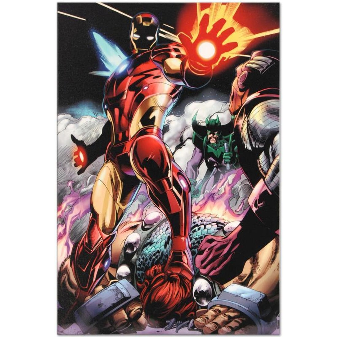 Marvel Comics "Iron Man/Thor #2" Numbered Limited Edition Giclee on Canvas by Scot Eaton with COA. (1 of 1)