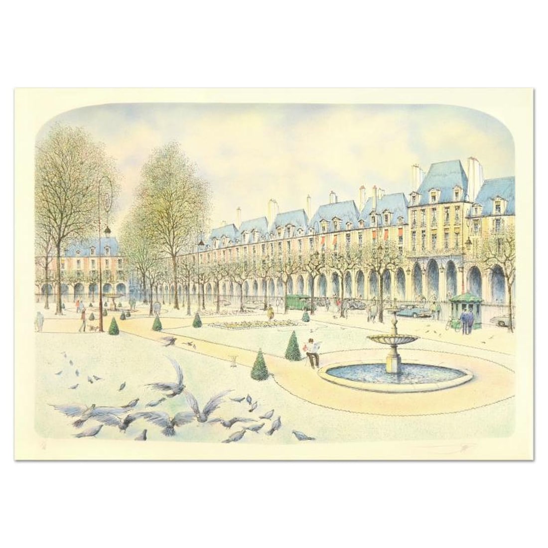 Rolf Rafflewski, "Park" Limited Edition Lithograph, Numbered and Hand Signed. (1 of 1)