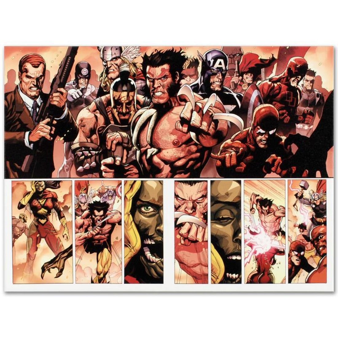 Marvel Comics "Secret Invasion #8" Numbered Limited Edition Giclee on Canvas by Leinil Francis Yu (1 of 1)