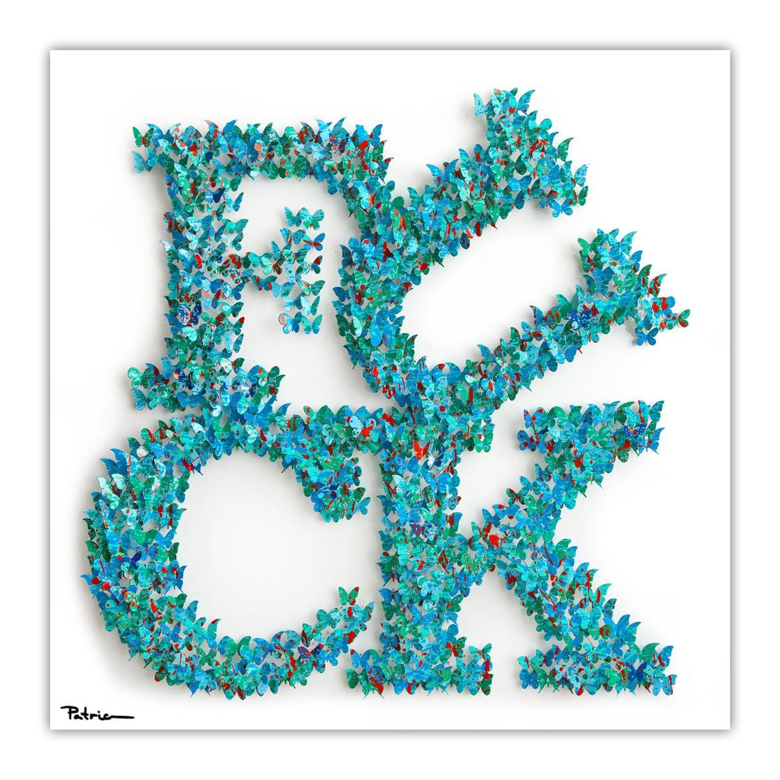 Patricia Govezensky- Original 3D Metal Art on Wood "Bold Rebellion" (1 of 7)