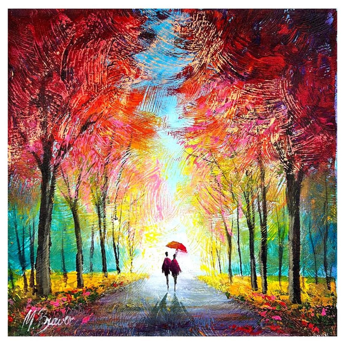 Mark Braver Hand Signed Original Painting on Canvas with Letter of Authenticity. (1 of 2)