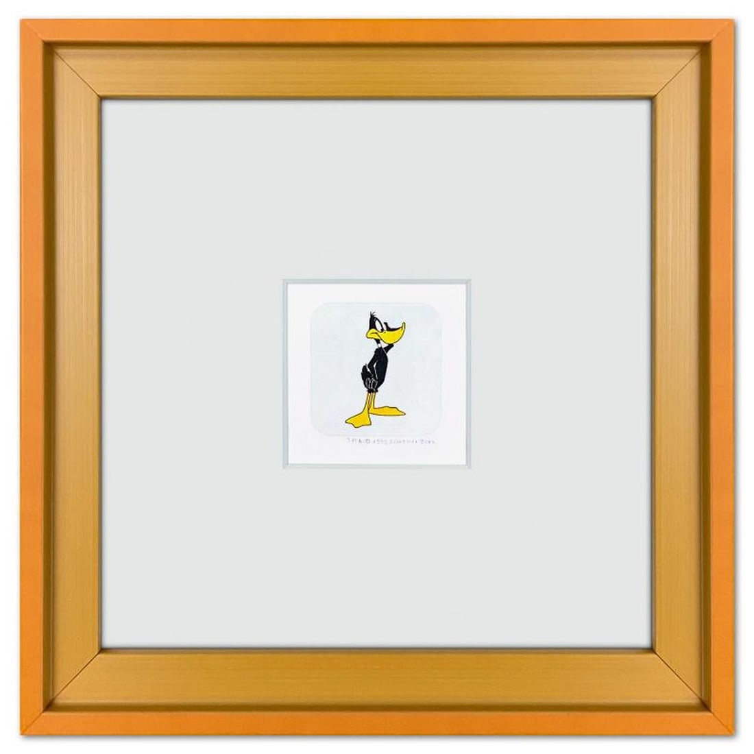 Daffy Duck (Looking to the Side) Framed Limited Edition Etching with Hand Tinted Color from Warner: Daffy Duck (Looking to the Side) is a limited edition etching on paper with hand tinted coloring from Warner Bros., numbered and dated 1999. This piece comes framed. Measures approx. 9" x 9" (frame), 