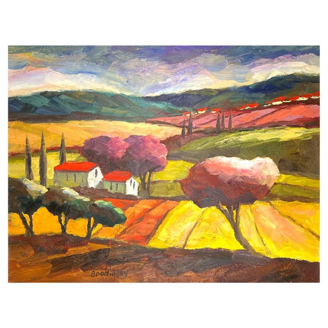 Slava Brodinsky Hand Signed Original Painting on Canvas with Letter of Authenticity.: This is an original painting oil on canvas by Slava Brodinsky. Hand signed by the artist, this piece comes with a letter of authenticity. Measures approximately 20" x 24" (image). Reference#: 72948.