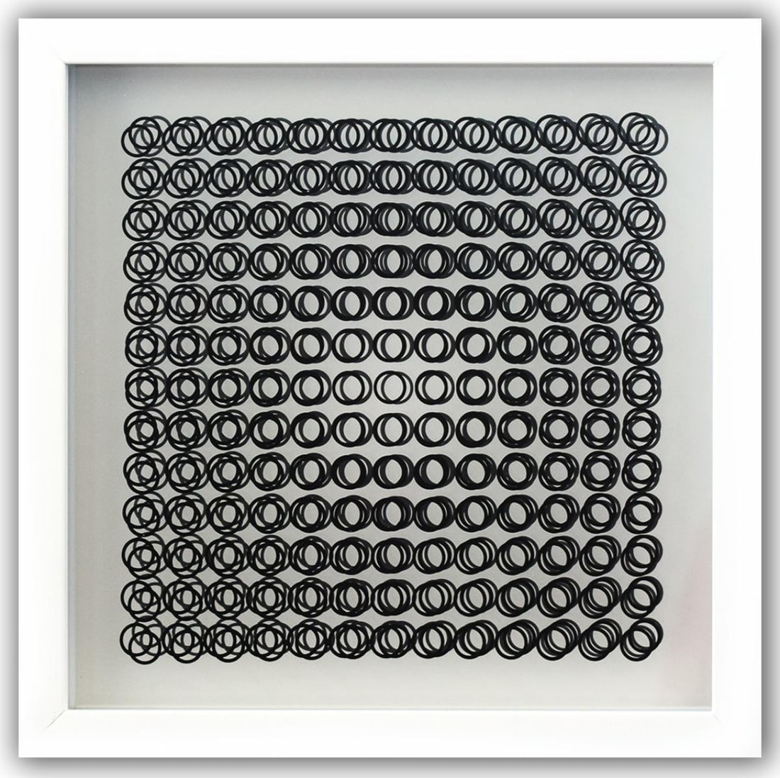 Victor Vasarely- 3D Wall Sculpture/object "Cinetiques": Artist: Victor Vasarely. Medium: 3D Wall Sculpture/object. Title: Cinetiques. Size: 10" x 10". Measures approx. 12" x 12" (framed). Additional: Custom Framed. 2 layers- Top layer printed on clear Luci