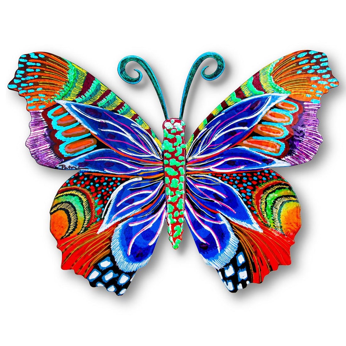 Patricia Govezensky- Original Painting on Cutout Steel "Butterfly": Artist: Patricia Govezensky. Medium: Original Painting on Cutout Steel. Title: Butterfly. Size: 9" x 12". Signature: Hand Signed by the artist. Certificate of Authenticity: From the publisher. Referen