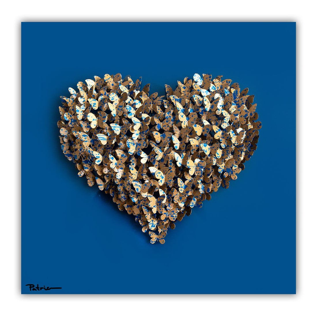 Patricia Govezensky- Original 3D Metal Art on Wood "Heart": Artist: Patricia Govezensky. Medium: Original 3D Metal Art on Wood. Title: Heart. Size: 20" x 20". Signature: Hand Signed by the artist. Certificate of Authenticity: From the publisher. Reference#: 71