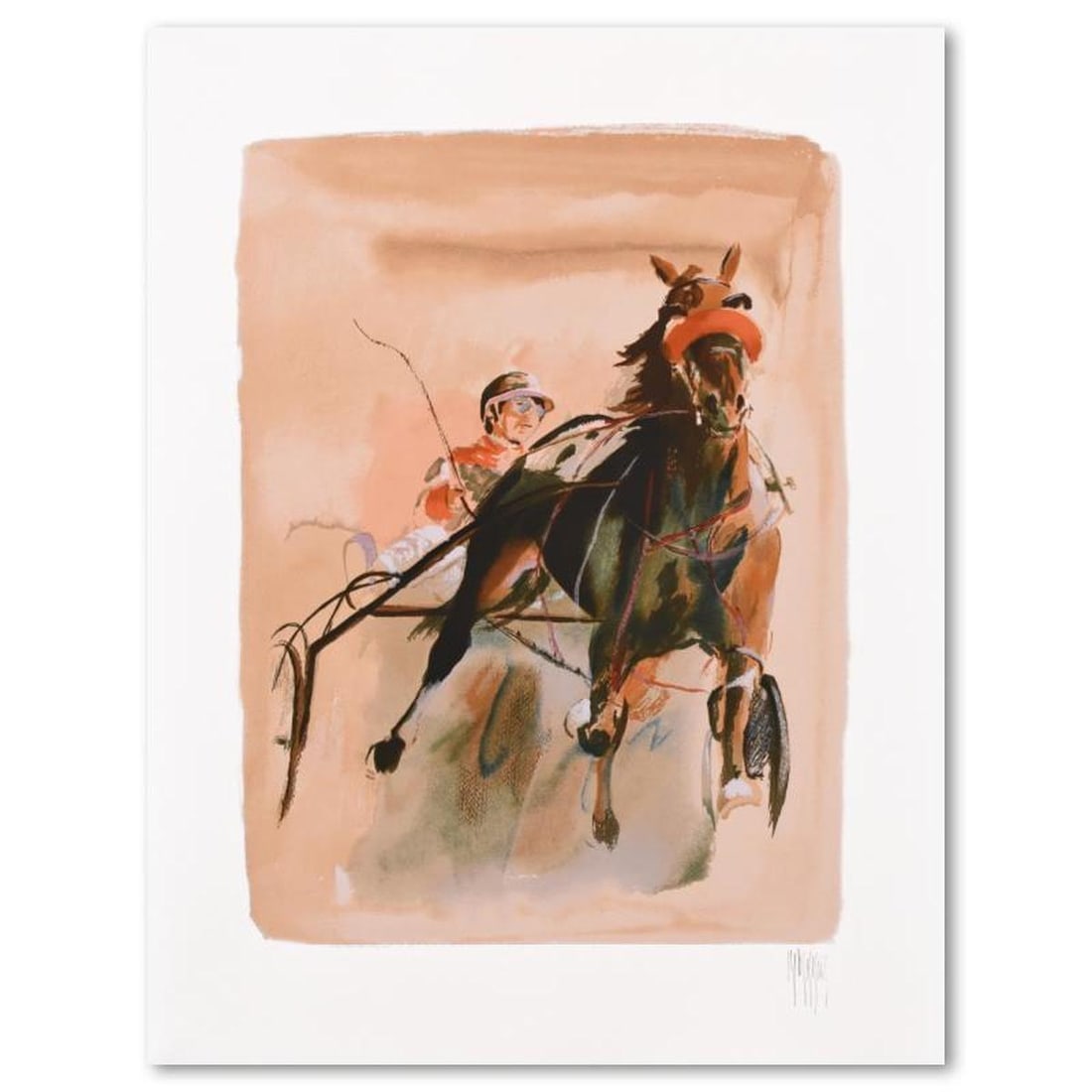 Mark King (1931-2014), "Pacer" Limited Edition Serigraph, Numbered and Hand Signed with Letter of (1 of 3)