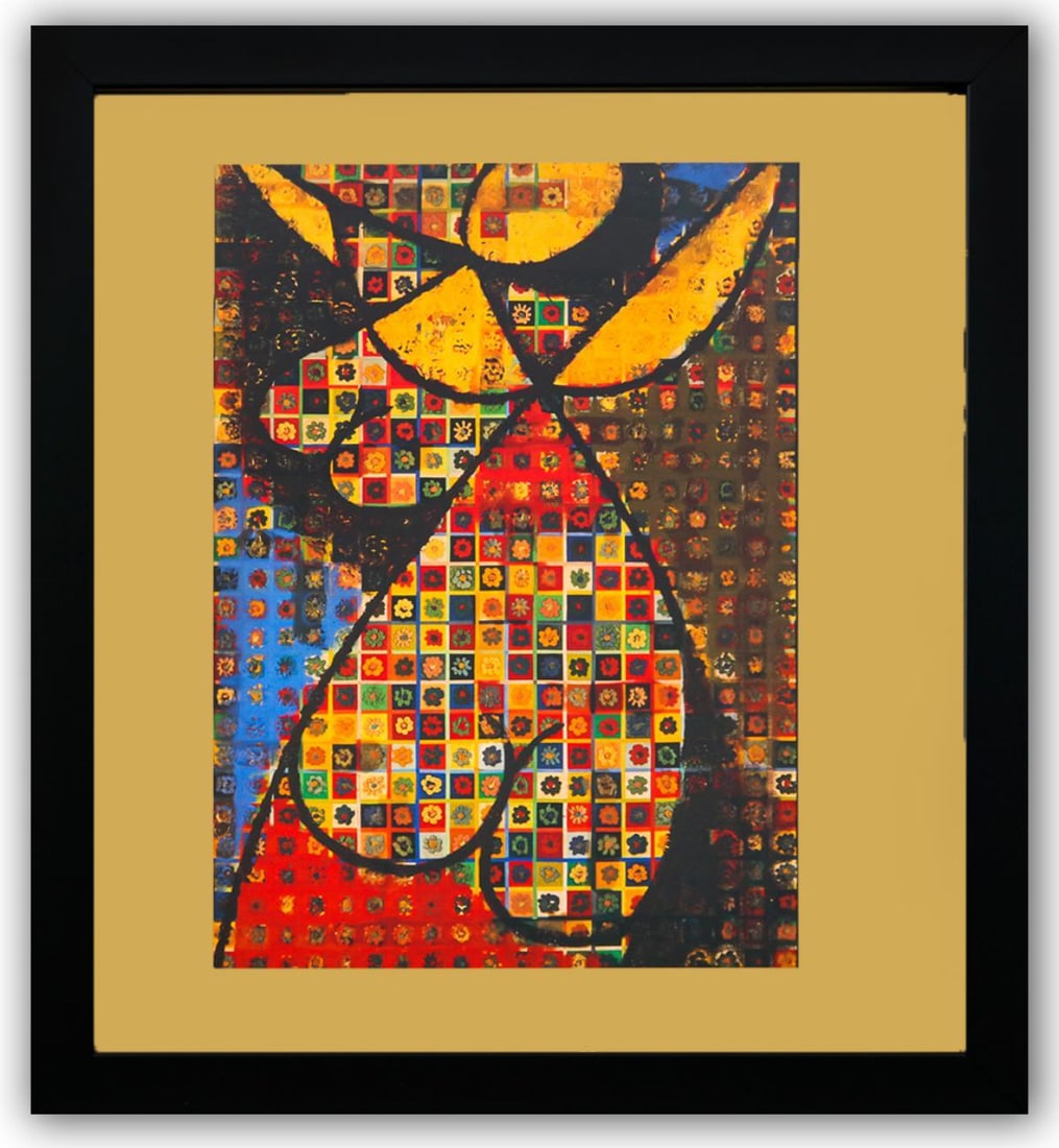 Victor Vasarely- Heliogravure Print "Untitled": Artist: Victor Vasarely. Medium: Heliogravure Print. Title: Untitled. Size: 11" x 10". Measures approx. 13" x 12" (framed). Additional: Custom Framed. Reference#: 21545.