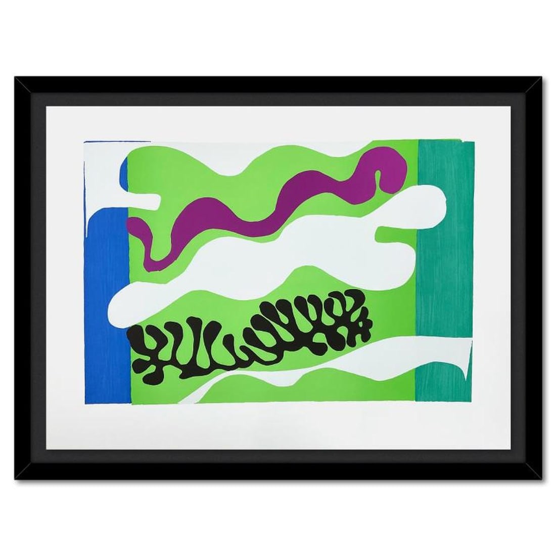 Henri Matisse 1869-1954 (After), "Le Lagon II (Lagoon II)" Framed Limited Edition Lithograph with (1 of 2)