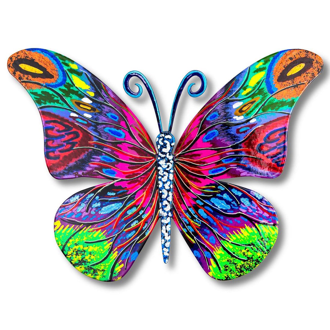 Patricia Govezensky- Original Painting on Cutout Steel "Butterfly": Artist: Patricia Govezensky. Medium: Original Painting on Cutout Steel. Title: Butterfly. Size: 8.5" x 12". Signature: Hand Signed by the artist. Certificate of Authenticity: From the publisher. Refer