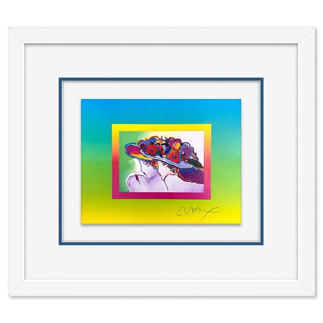 Peter Max, "Friends on Blends" Framed Limited Edition Lithograph, Numbered and Hand Signed with (1 of 2)