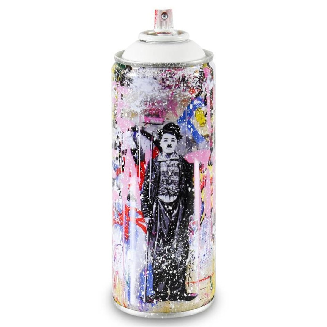Mr. Brainwash, "Gold Rush (White)" Limited Edition Hand Painted Can with Plate Signature. (1 of 3)